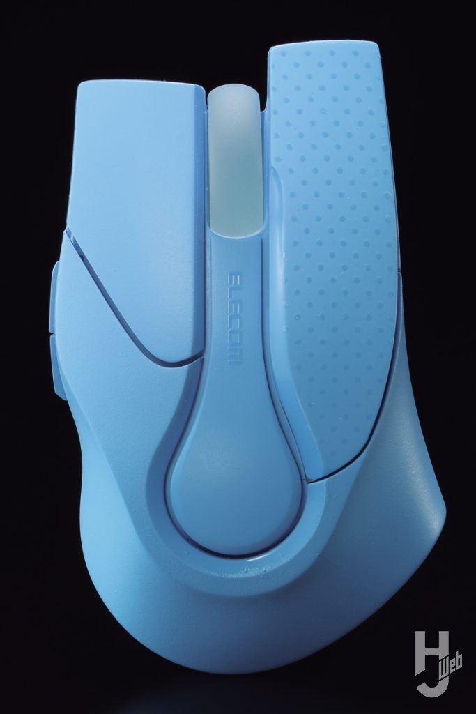 士郎正宗デザインマウスのブルーの天面の画像