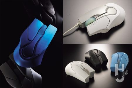 「士郎正宗デザインマウス」詳細が公開。復刻版は無線接続&充電式、5ボタン＋DPI切り替えに加え専用ソフト「マウスアシスタント」を採用予定。ホイールボタンはLED発光仕様となる