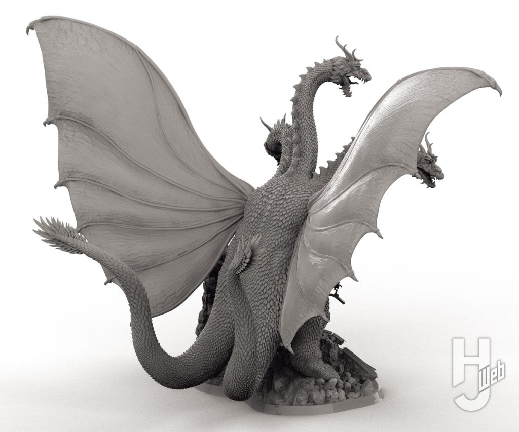 海洋堂ARTPLA 「キングギドラRe:イマジネーション」の背面の全体画像