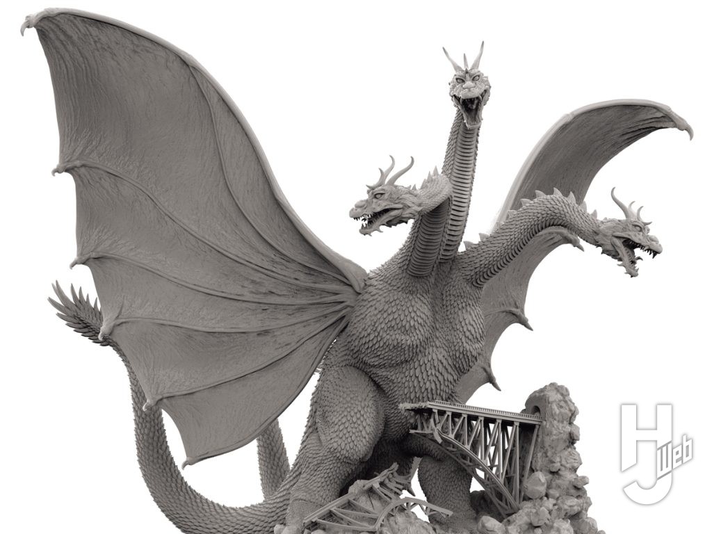 海洋堂ARTPLA 「キングギドラRe:イマジネーション」の正面の全体画像