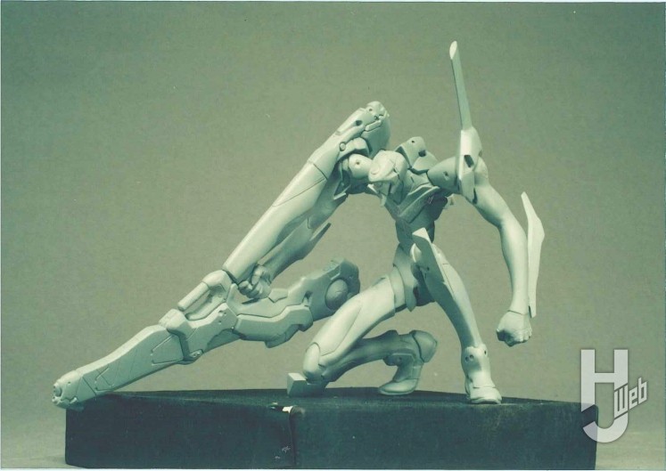 エヴァンゲリオン零号機・改のガレージキットの塗装前の画像