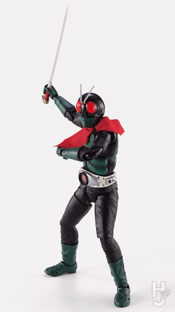 仮面ライダー旧2号の可動フィギュアのアクションイメージの画像