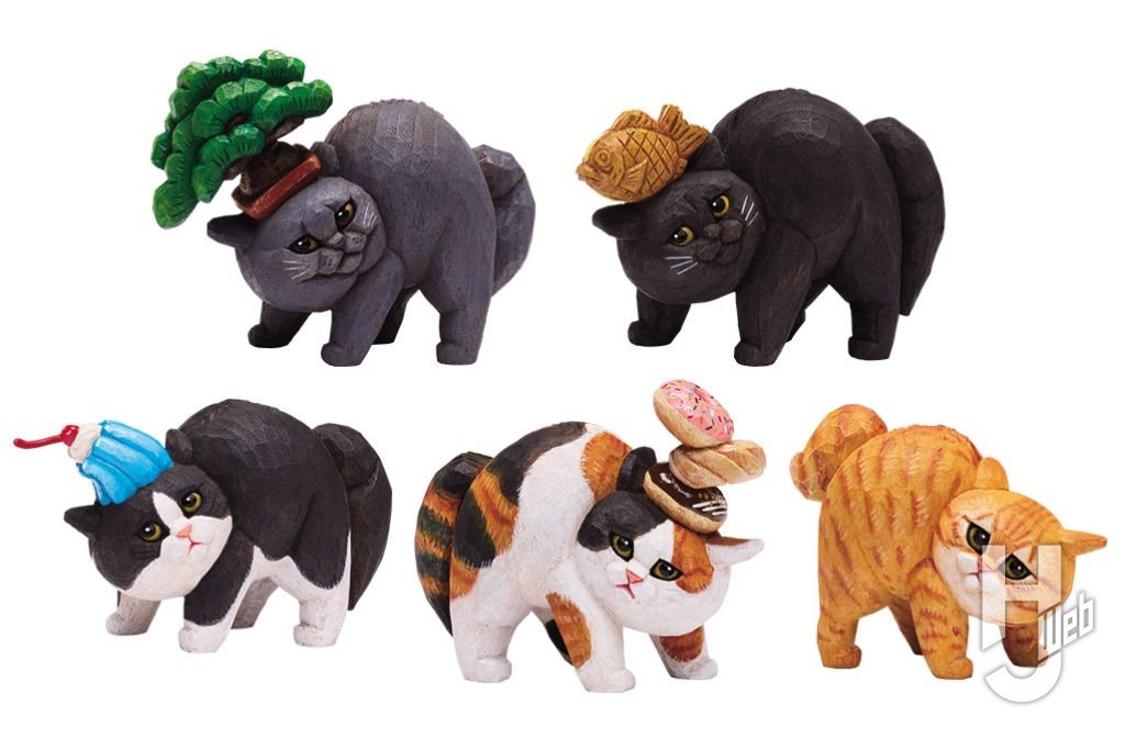 木彫り作家ヒトミコのネコのカプセルフィギュアの画像