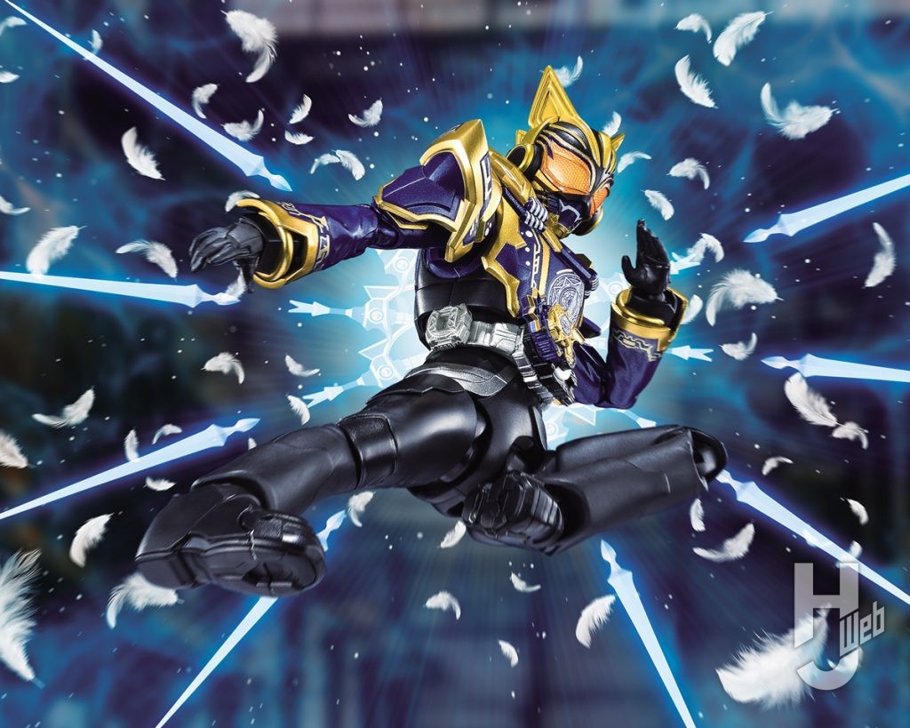 仮面ライダーナーゴの可動フィギュアのキックポーズの画像