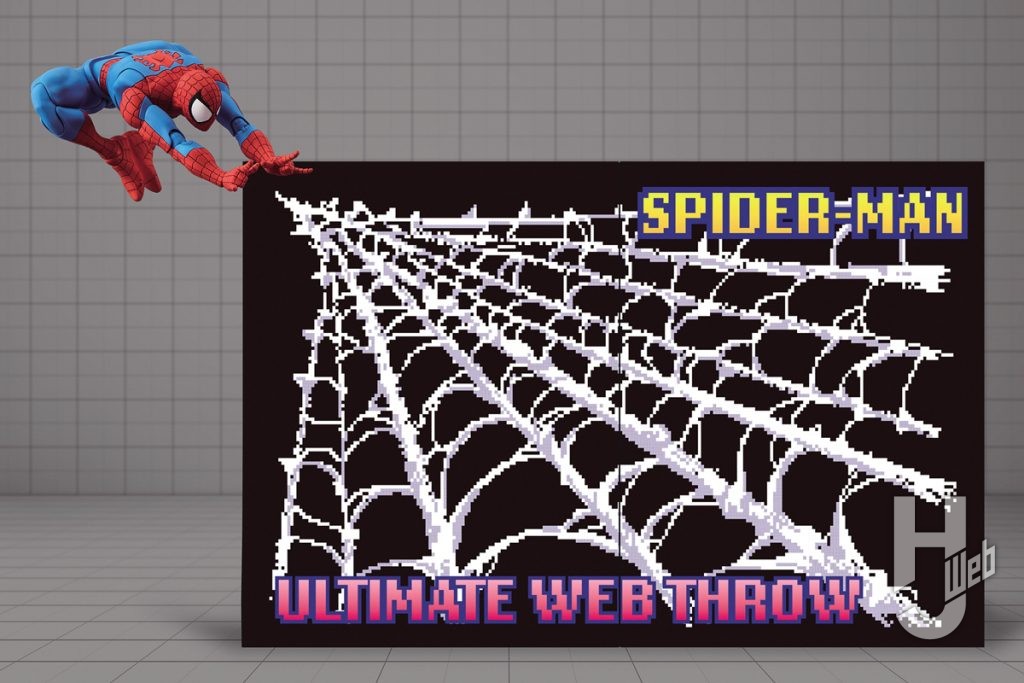 ゲーム版スパイダーマンの可動フィギュアの付属台紙の画像