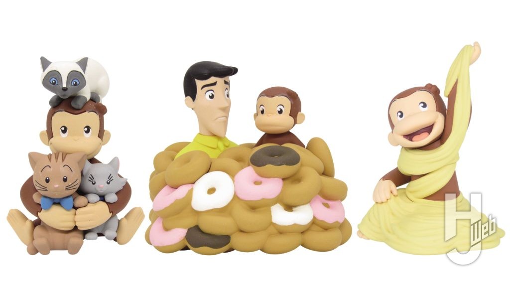 おさるのジョージのカプセルフィギュアの画像