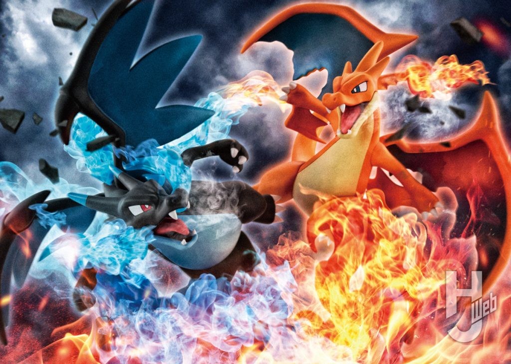 メガリザードンXとメガリザードンYのフィギュアのメイン画像