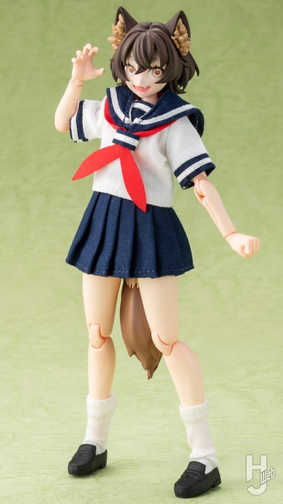 ニホンオオカミとヒトパーツセットとドール服のアレンジ例の画像