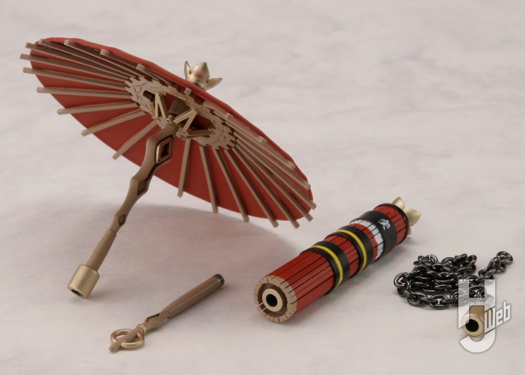 プラモデルの和傘の全体画像
