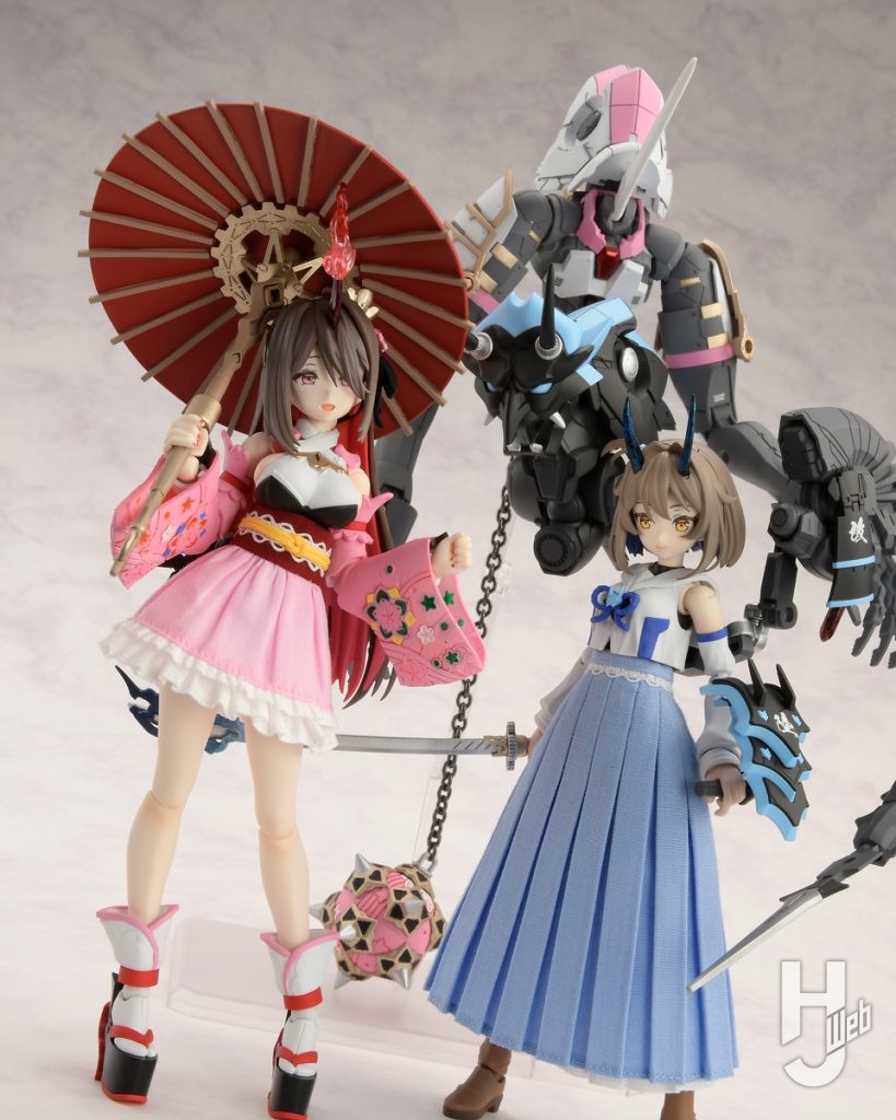 鬼娘カスタムのシュレミと異形とソウレイのプラモデルの画像