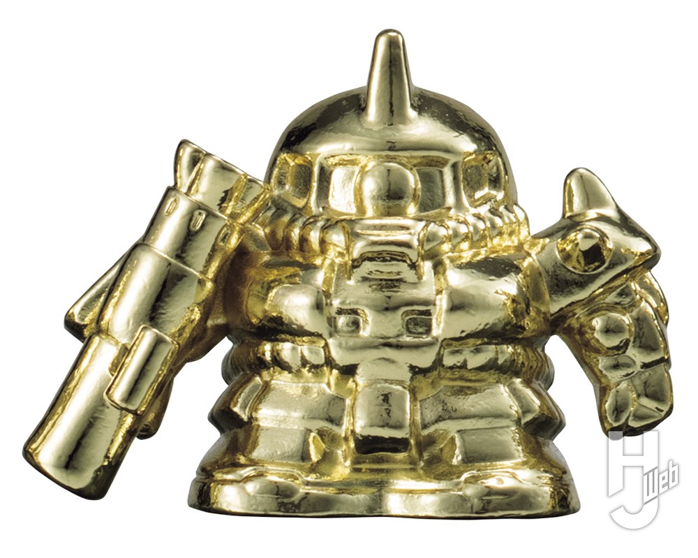 機動戦士ガンダム ガシャポン戦士 ダイキャストガンケシの「シャア専用ザク(GOLD)」の画像