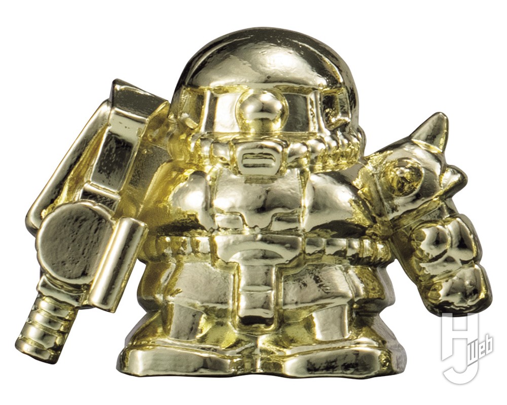 機動戦士ガンダム ガシャポン戦士 ダイキャストガンケシの「量産型ザク(GOLD)」の画像