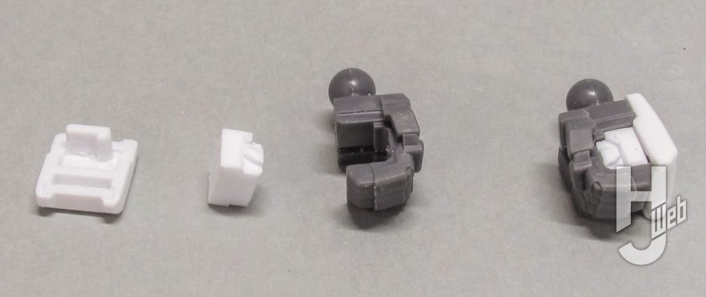 ガンダムジリウスのプラモデルのハンドパーツの画像