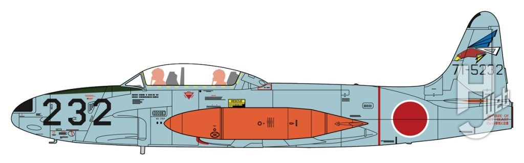 T-33Aシューティングスター左側面イラスト