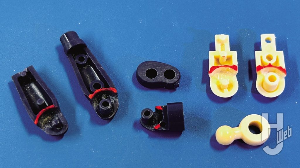 エルメダのプラモデルの手足パーツの製作の画像その2