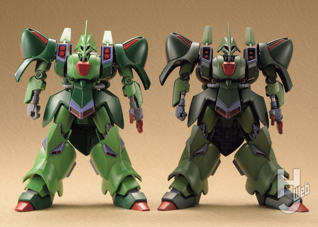 ガルスJのプラモデルの巣組みと作例の比較画像