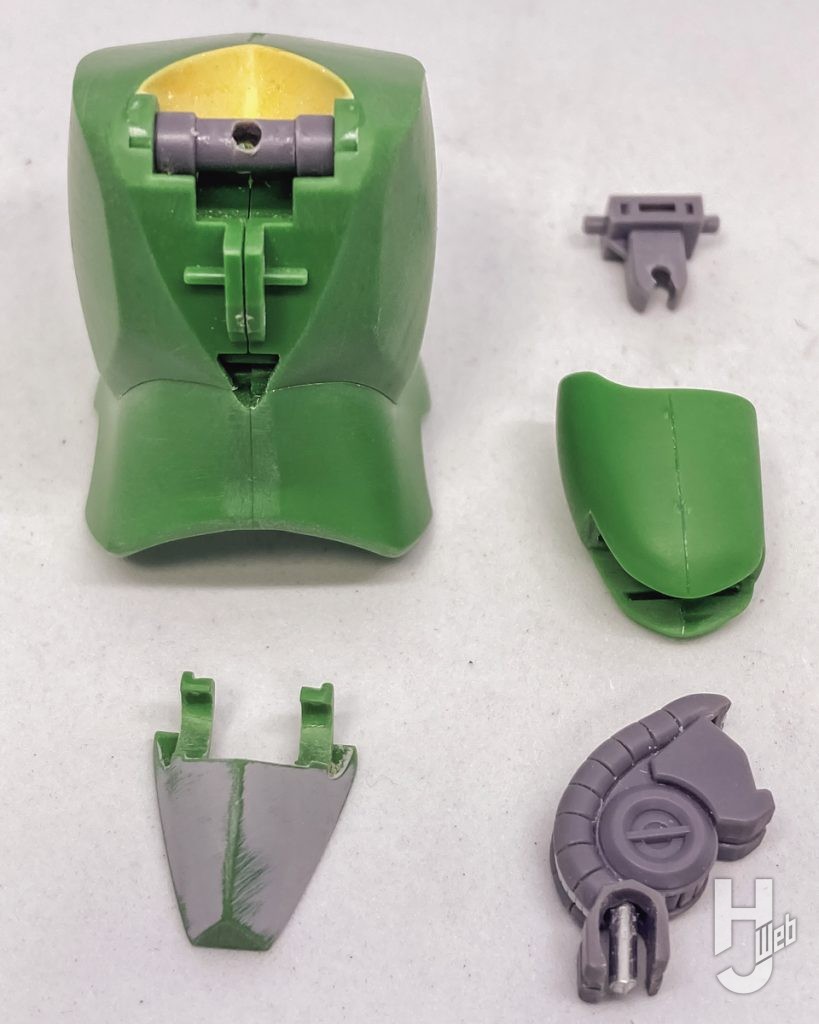 ガルスJのプラモデルの関節の製作画像