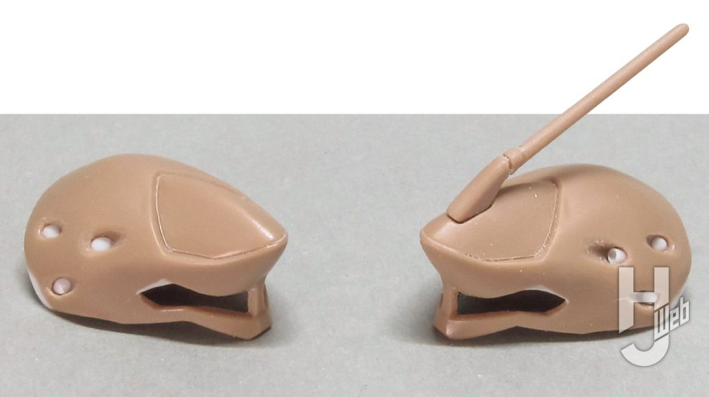 JUNIII製作「メッサーF02型-マインレイヤー装備」製作途中一般機と指揮官機頭部