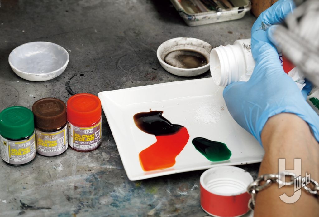 クリアーカラー各種取り出し