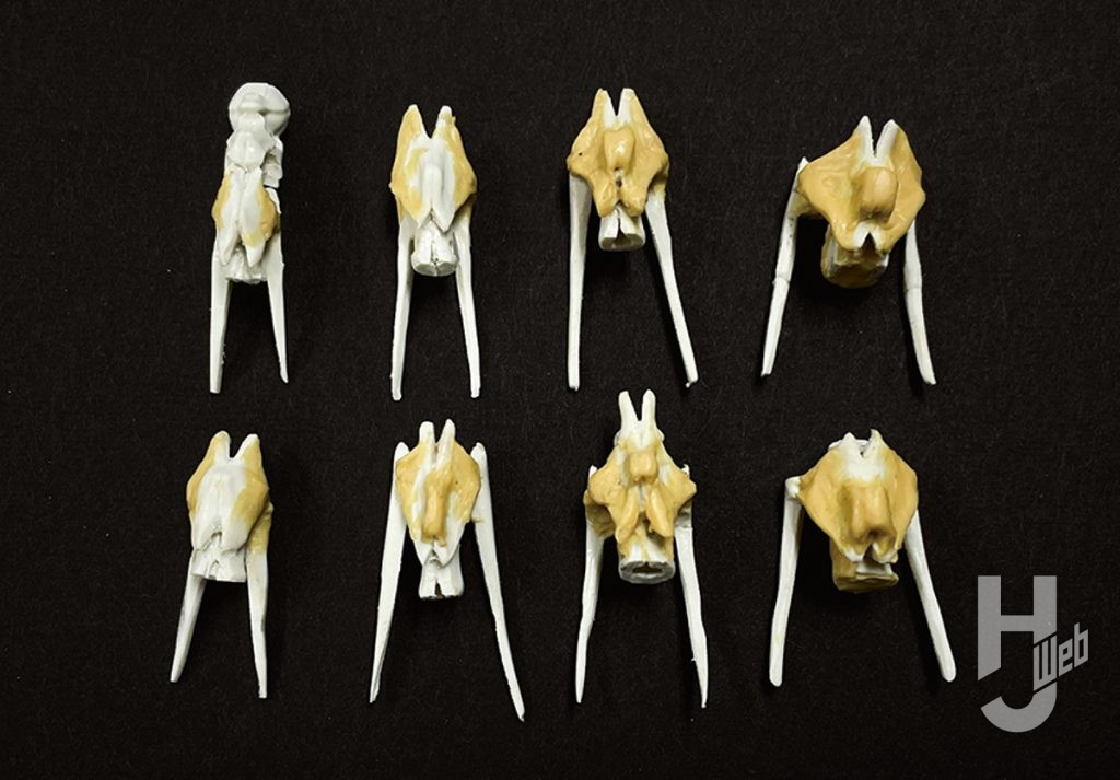 ウラベヒロト製作「ギラファティタン」製作途中頸椎パーツエポパテ盛り