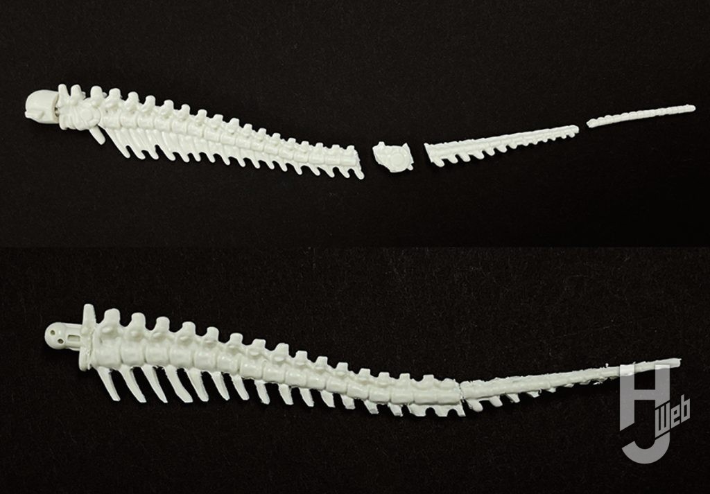 ウラベヒロト製作「ギラファティタン」製作途中尻尾を骨格図と比較