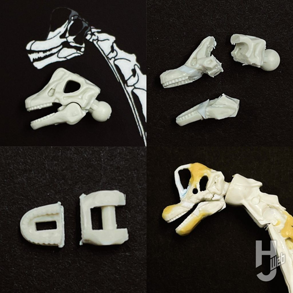 ウラベヒロト製作「ギラファティタン」製作途中頭部