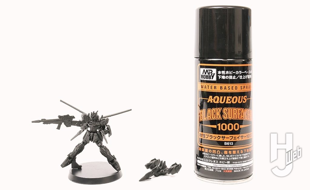 ぷらシバ製作ガンダムアッセンブル「ランチャーストライクガンダム」製作途中サフ塗り