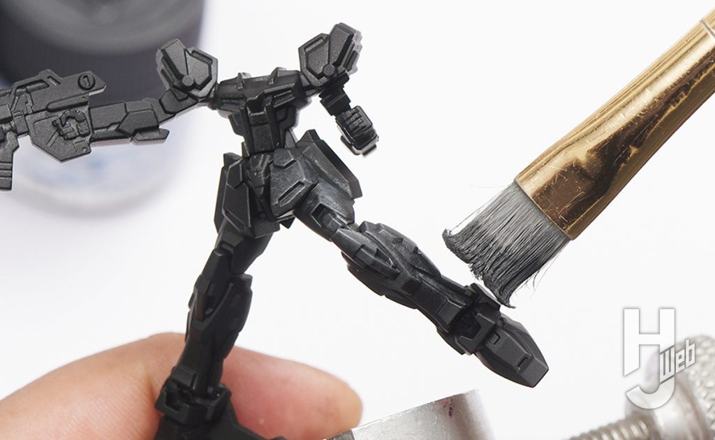 ぷらシバ製作ガンダムアッセンブル「ランチャーストライクガンダム」製作途中白／1層目