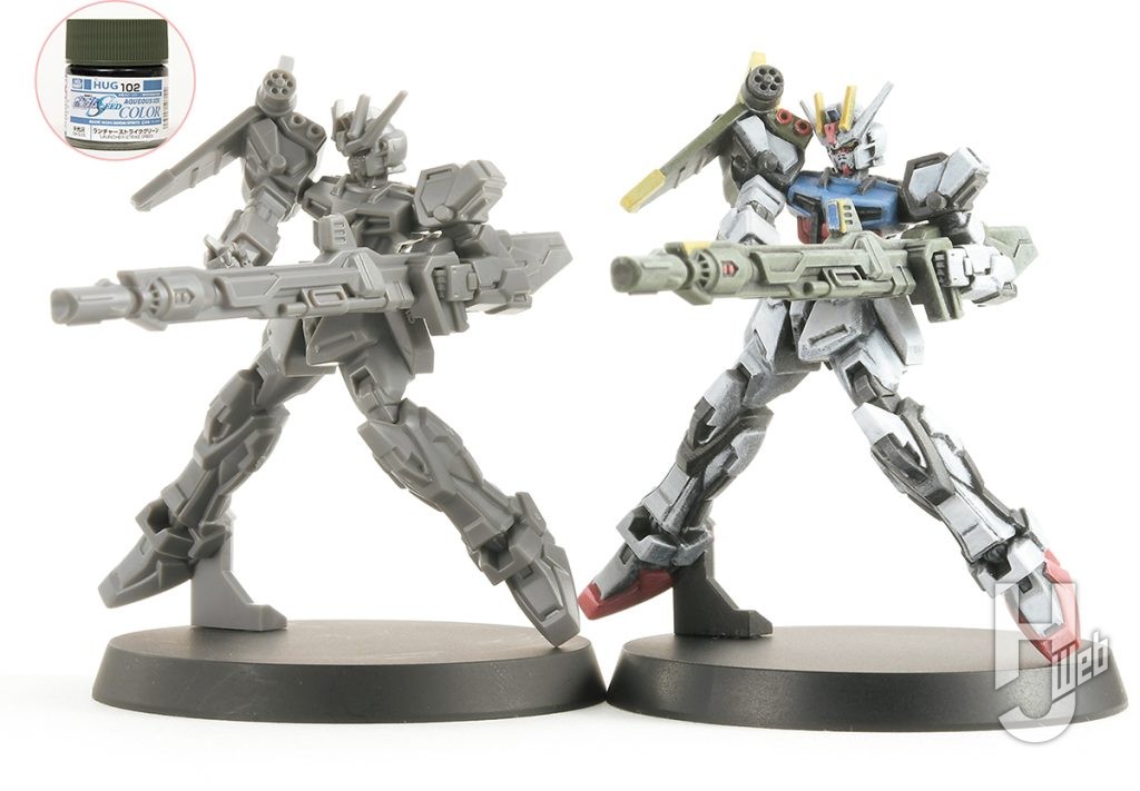 ぷらシバ製作ガンダムアッセンブル「ランチャーストライクガンダム」素組み比較