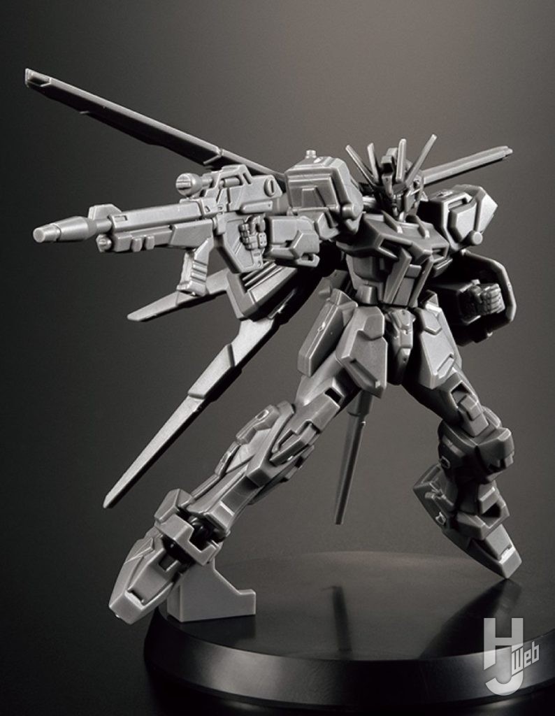 ランチャーストライクガンダムは、パーツの選択式でエールストライクガンダムに組み替えることも可能