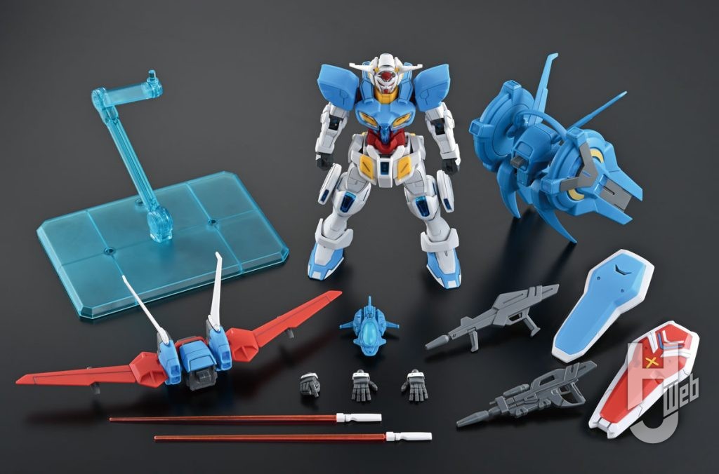 HG-G-セルフ(大気圏用パック&宇宙用パック)(劇場版『Gのレコンギスタ』Ver.)セット内容