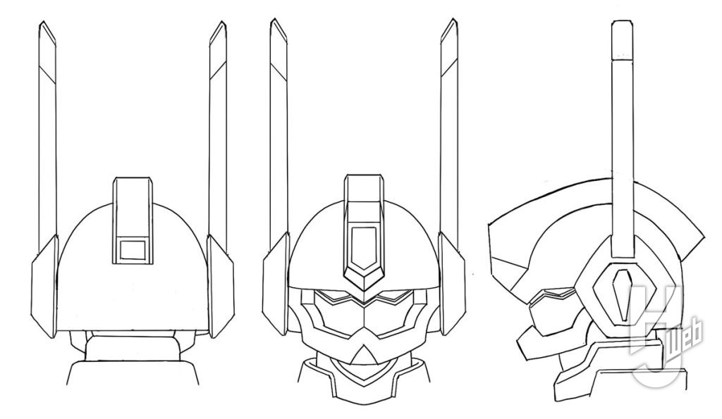 プロブディフ設定線画頭部