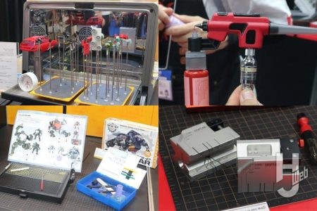 プラモ向上委員会「ワークライトルミナス」「ズームライトSTUDIO」やDSPIAE(ディスペイ)「ウォッシュフリーエアブラシ」な快適作業アイテムが多数展示!【プラモ向上委員会&DSPIAE(ディスペイ)/第63回全日本模型ホビーショー】