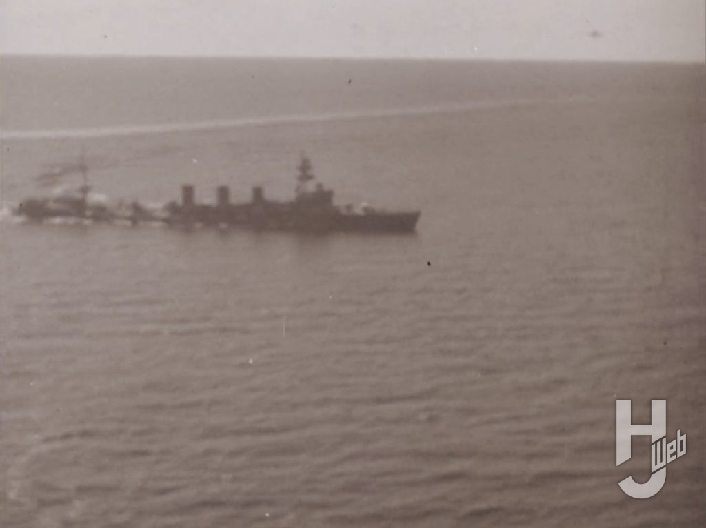 大井と思われる重雷装艦の映像の切り抜き画像