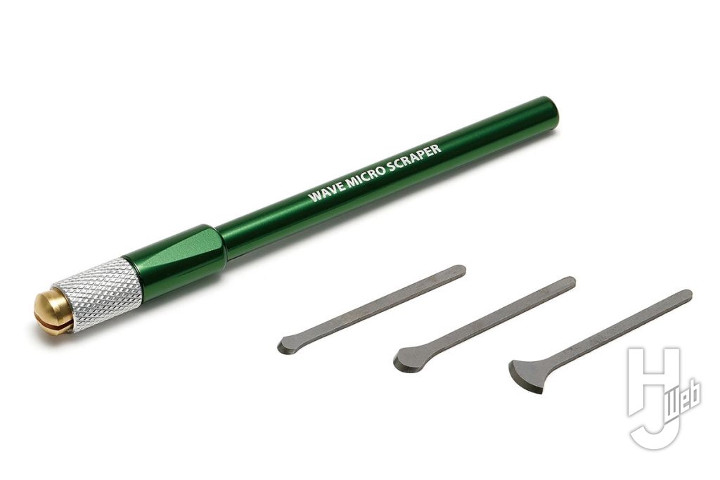 HGマイクロスクレーパーセット
Rラインに刃付けしたスクレーパーが3種付属