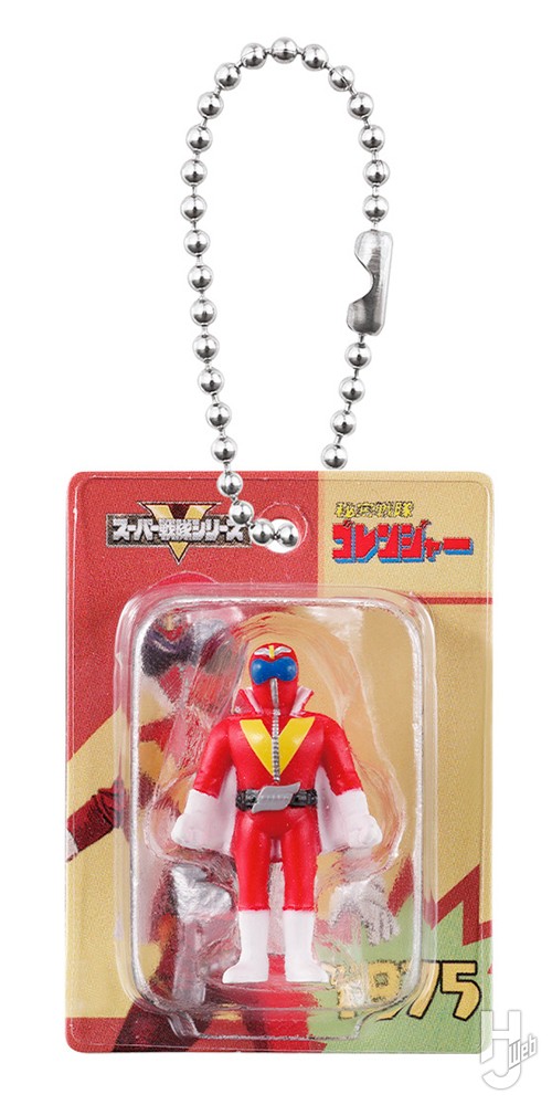 アカレンジャーのレトロソフビ風ブリスターチャームコレクションの画像