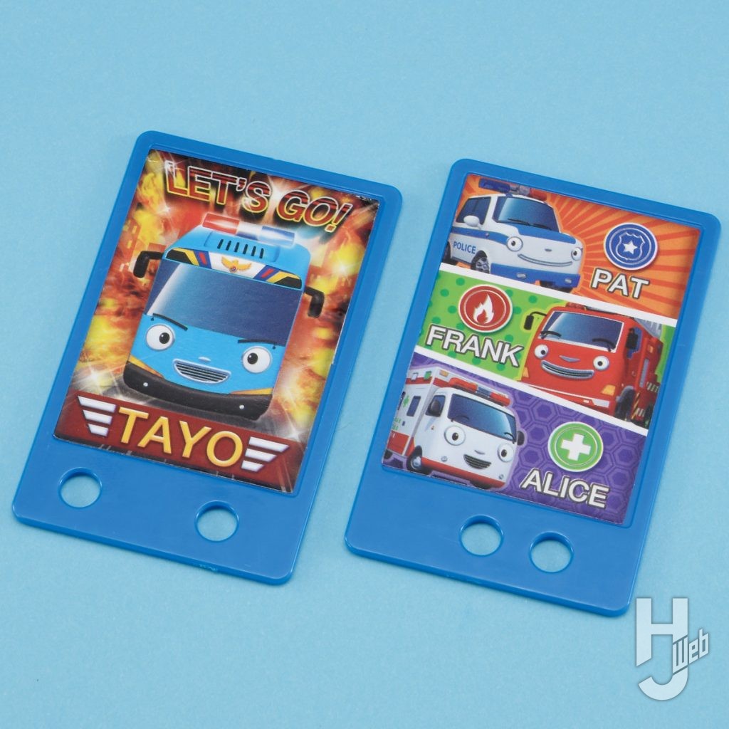 ちびっこバス タヨ　緊急出動センタープレイセット
付属する2枚のミッションカード