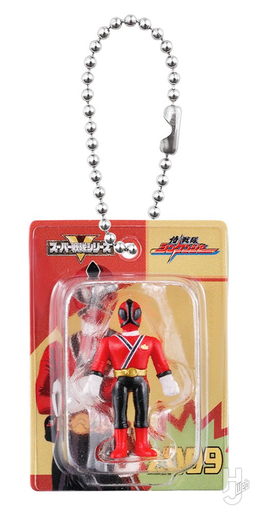 ゴーカイレッドのレトロソフビ風ブリスターチャームコレクションの画像