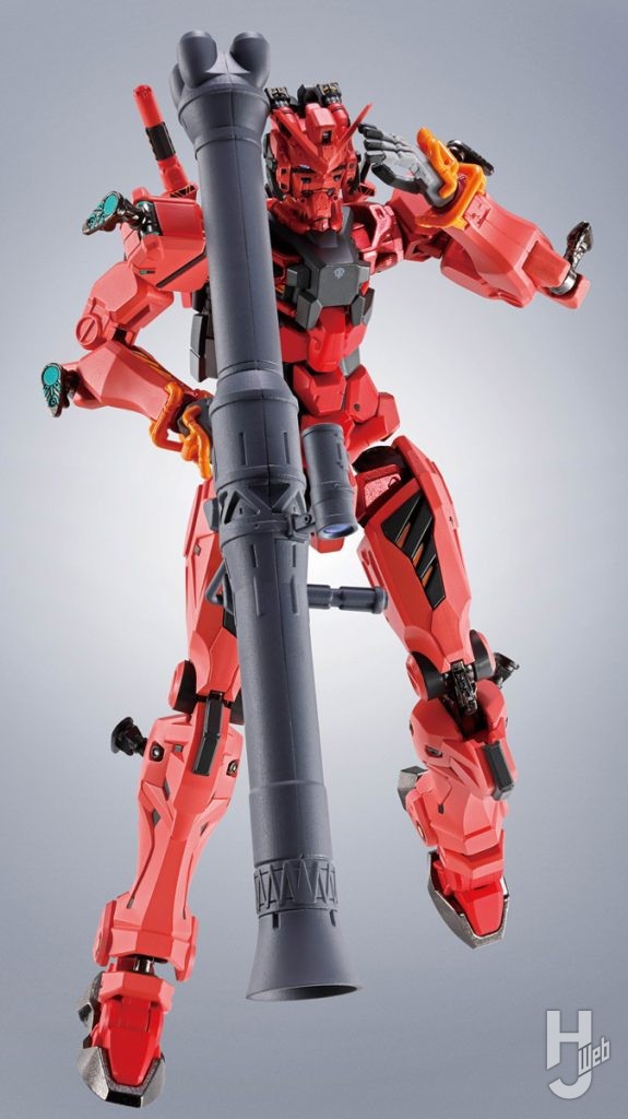 赤いガンダム用ザク・バズーカのフィギュアの画像