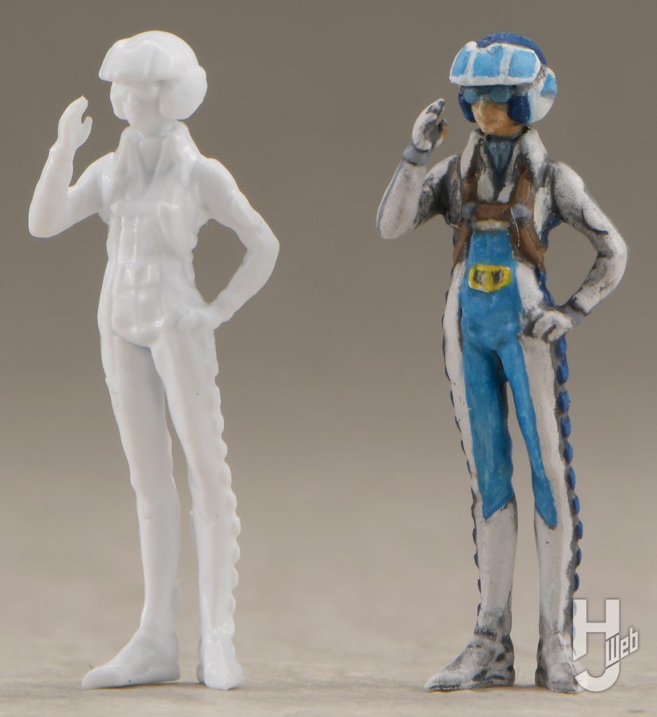 VF-1A バルキリー（マクシミリアン・ジーナス機）の作例の付属フィギュアの正面画像