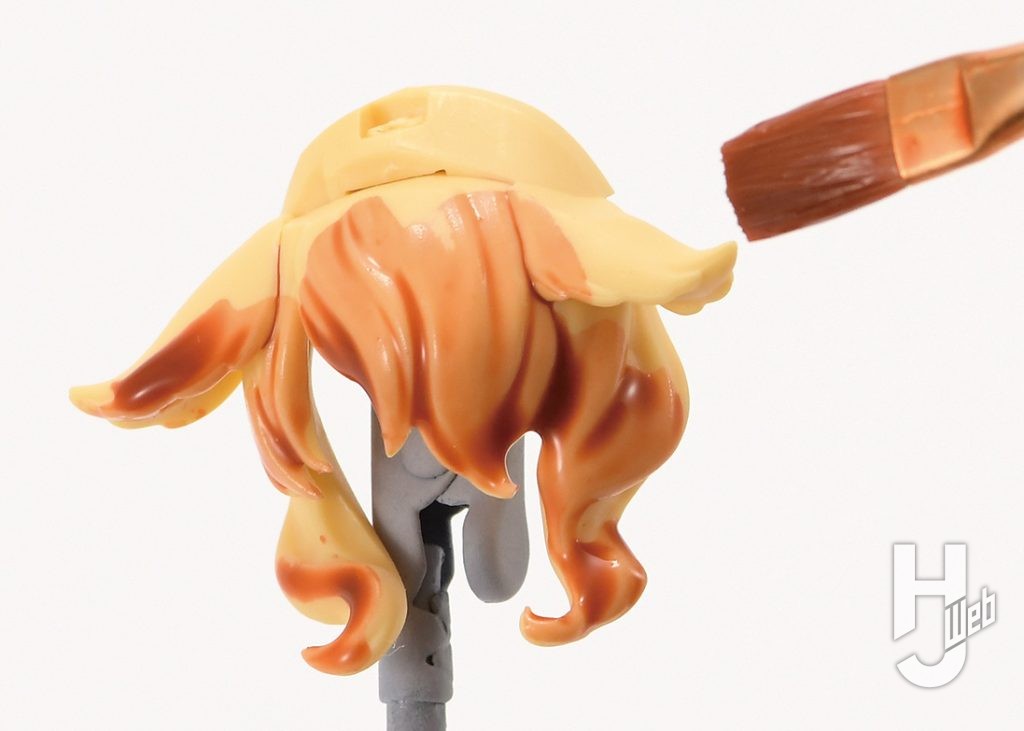 女看守ルイーザのプラモデルのヘアパーツの塗装の画像その5