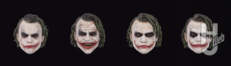 ジョーカーの可動フィギュアのフェイスパーツの画像