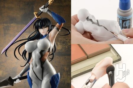 『対魔忍』井河アサギをファレホを使用した塗装で、より魅惑的な雰囲気に仕上げる。レジンキットの組み立てから塗装までの製作のコツを伝授