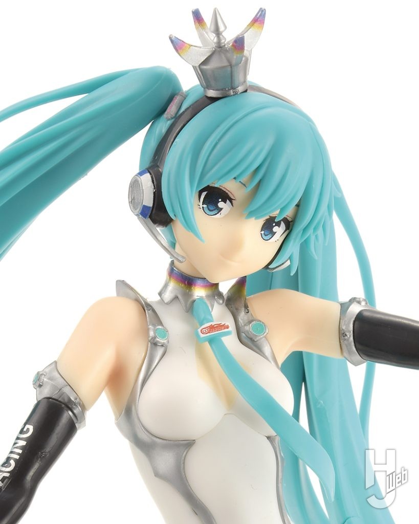 レーシングミクのプラモデルのアップ画像
