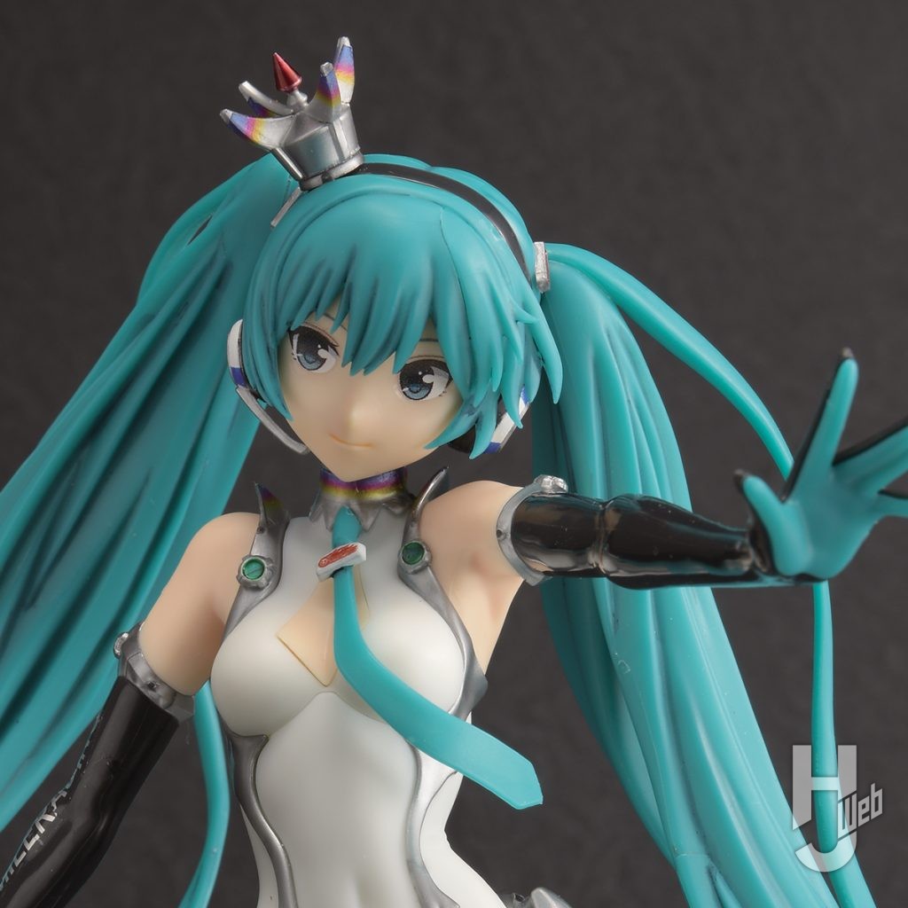 レーシングミクのプラモデルの作例のアップ画像