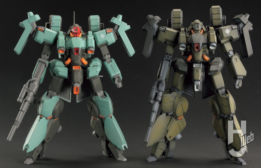 リーベン・ヴォルフ(A.O.Z RE-BOOT版)とジオンマーズカラーのリーベン・ヴォルフ(製作/Blondy51)ツーショット