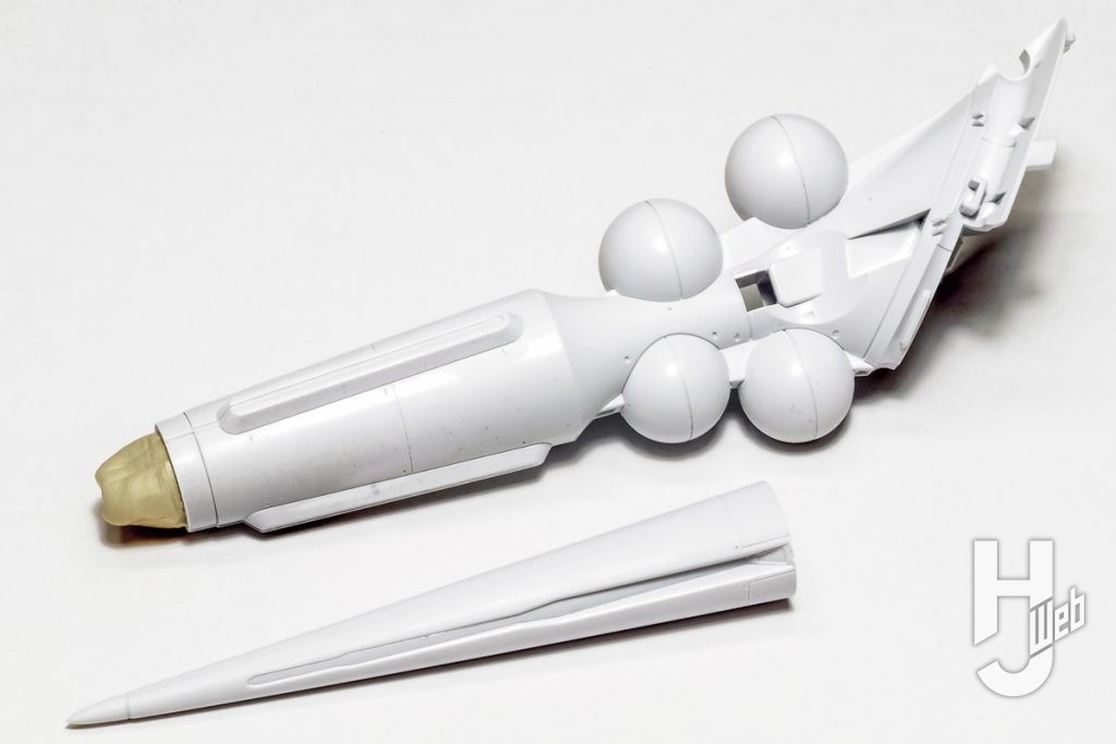 HG エグザベ専用ギャン（ハクジ装備）
ハクジ製作過程1