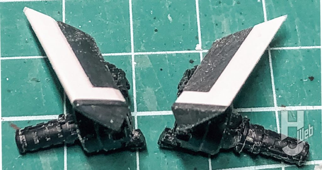 こな製作「GNフラッグ」製作途中襟パーツ