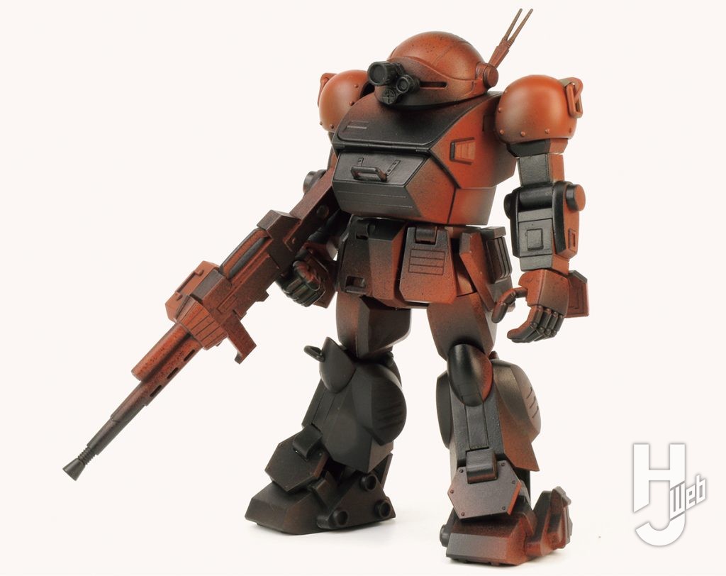 けんたろう製作「HG スコープドッグ」製作途中黒とオキサイドレッドサーフェイサーの配置は好みで