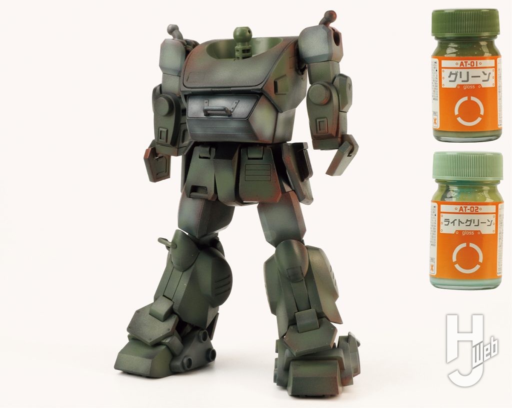 けんたろう製作「HG スコープドッグ」製作途中ラッカーの専用カラーで塗装